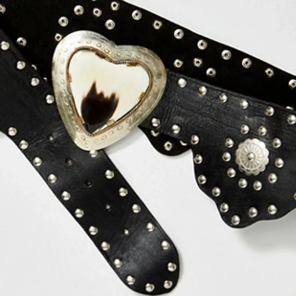 Free People Wild Heart Studded Belt new one size